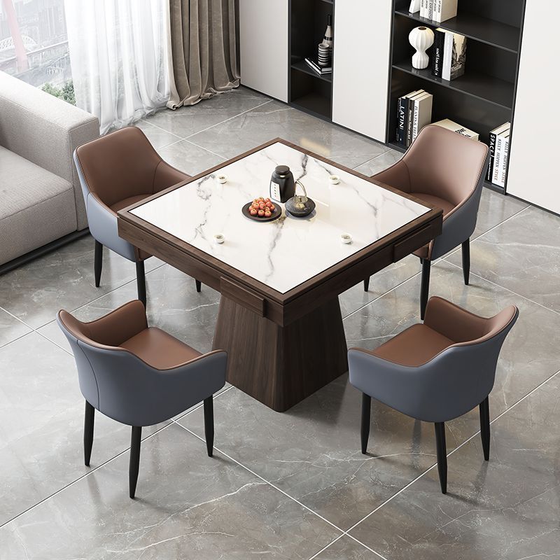Mahjong table, egg-cracking special table, solid wood eight immortals table, square table, dining table, new chinoiserie slate chess and card table and chairs
