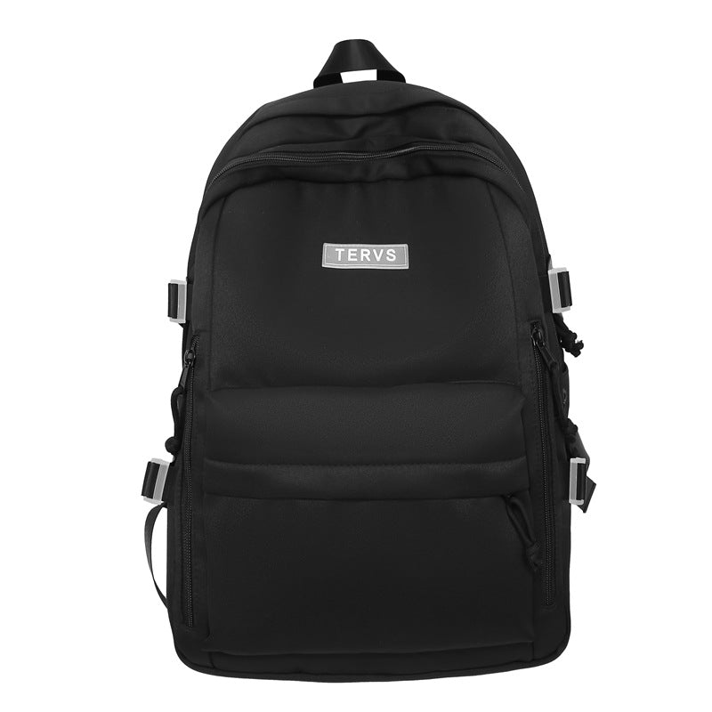 School bag for male college students, simple and versatile backpack for girls, small and fresh new trendy high school students, college style backpack
