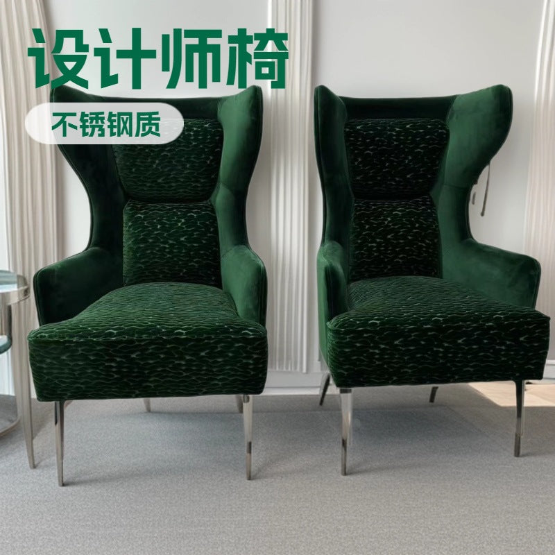 【tiger chair】stainless steel single sofa chair, luxury designer living room leisure chair, hotel furniture in stock