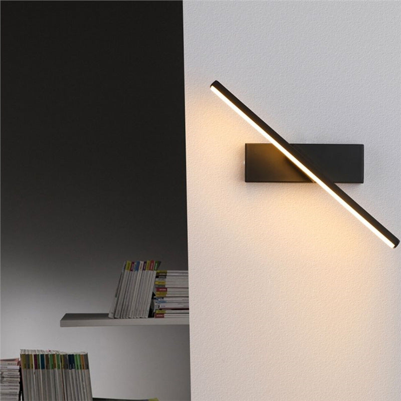 Modern minimalist bedroom bedside wall lamp - unique creative minimalist rotating wall sconce for hallway, living room, and background wall