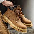 2025winternew arrivalhigh-top bootsmentrendyeasiest for matchthick solecasual leather shoesworkwear sneakerstrendy shoes for men