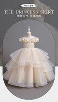 Ready-to-ship girls' formal dresses: high-end, elegant, long, puffy tulle, new children's runway & piano recital styles - cross-border exclusive