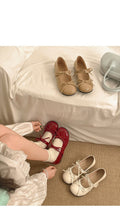 2026 spring new arrival fairy shoes round toe ballet flats bowsflats mary jane shoes doudou shoes low heel