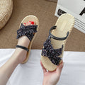 Best sellingflats sandals women's summer fashion fairy style with skirt new arrivalfrench beach two wear sandals