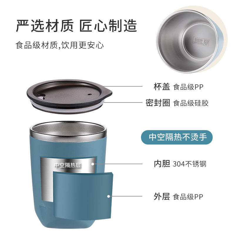 304 stainless steel coffee tumbler - portable travel mug for business, office, car, and gifting (women's style)