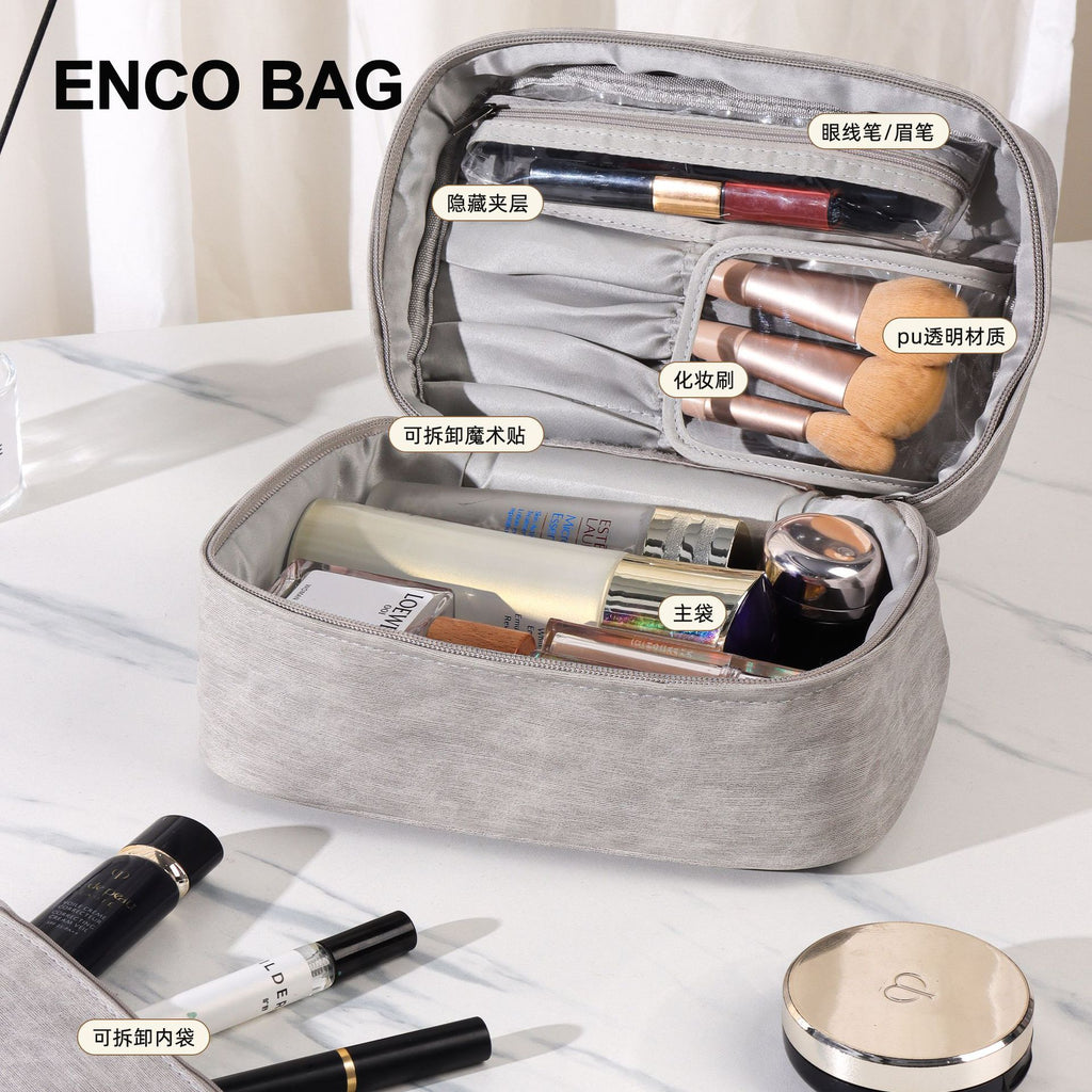 Original sheep pattern cosmetic bag classification multi-layer bag large size high-end sense dirt-resistant toilet bag cosmetic storage bag