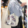 2024new arrival outing puppy shoulder bag easiest for match large capacity canvas bag student work clothing tote bag outing women's bag