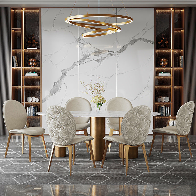 Luxury high-end dining chair - italian designer astrid leaf chair - upholstered backrest - perfect for small spaces - dining table chair