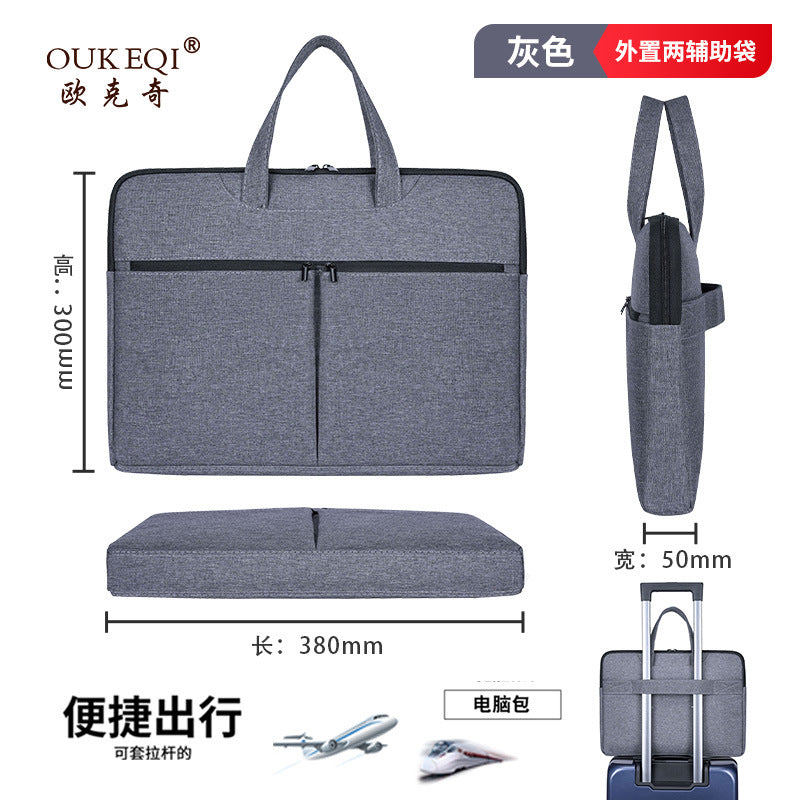 Business office conference bag oxford cloth tote document bag men's briefcase laptop bag business bag with logo printing