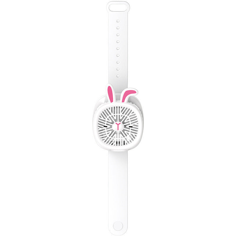 Children's day gift watch fan - mini usb rechargeable portable silent wrist fan for students