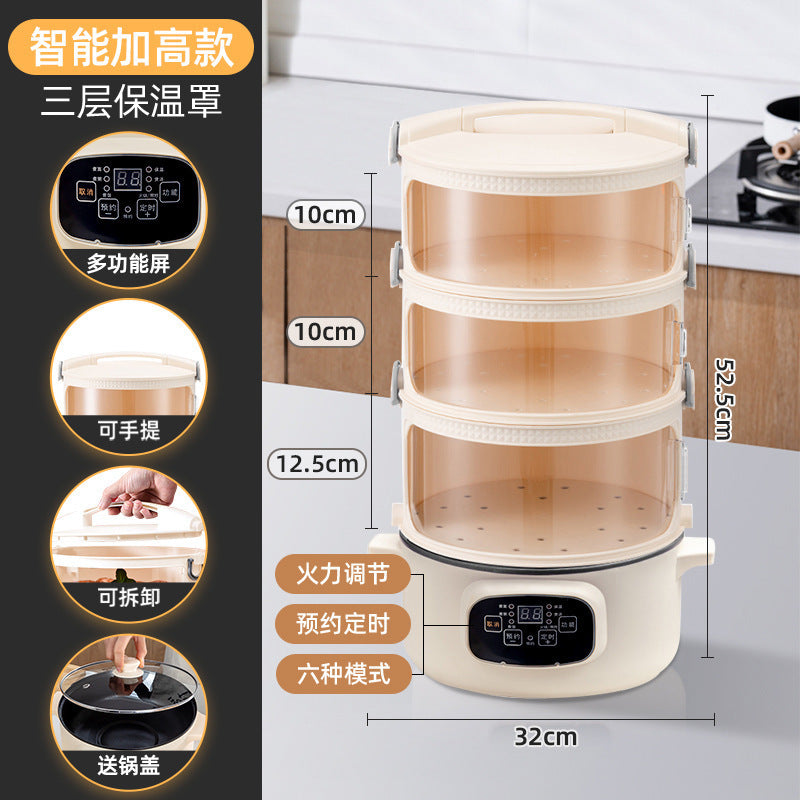 Super long thermal insulation vegetable cover, multi-layer household dining table cover, electric heating, intelligent vegetable cover, meal thermal insulation cover artifact