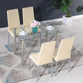 popular restaurant table modern casual rectangular tempered glass dining table glass dining table