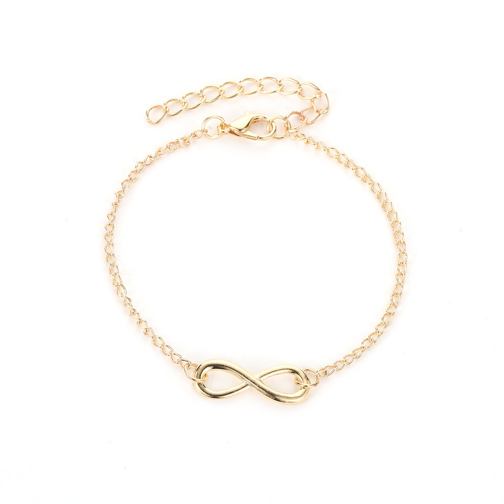 European and american cross-border jewelry: minimalist infinity bracelet - trendy number charm, versatile accessory, hot-selling export item, infinity symbol bracelet