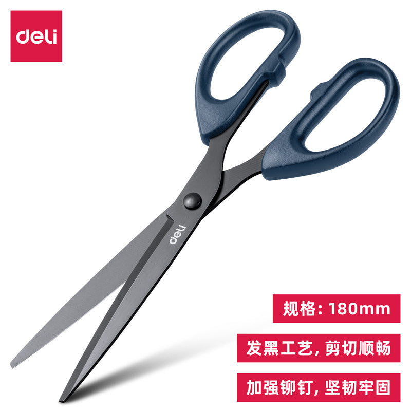 Deli 6009-S scissors office supply stainless steel household student handmade stationery wholesale scissors batch cutting