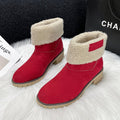 fashion fur flanged women's short boots exportfall and winternew arrivalplus sizefleece-linedthickened women's bootswholesale