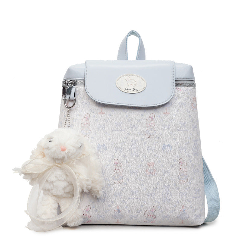 Cross-border backpack women's large-capacity leisure Korean version student schoolbag street trend high-end sense lightweight travel backpack