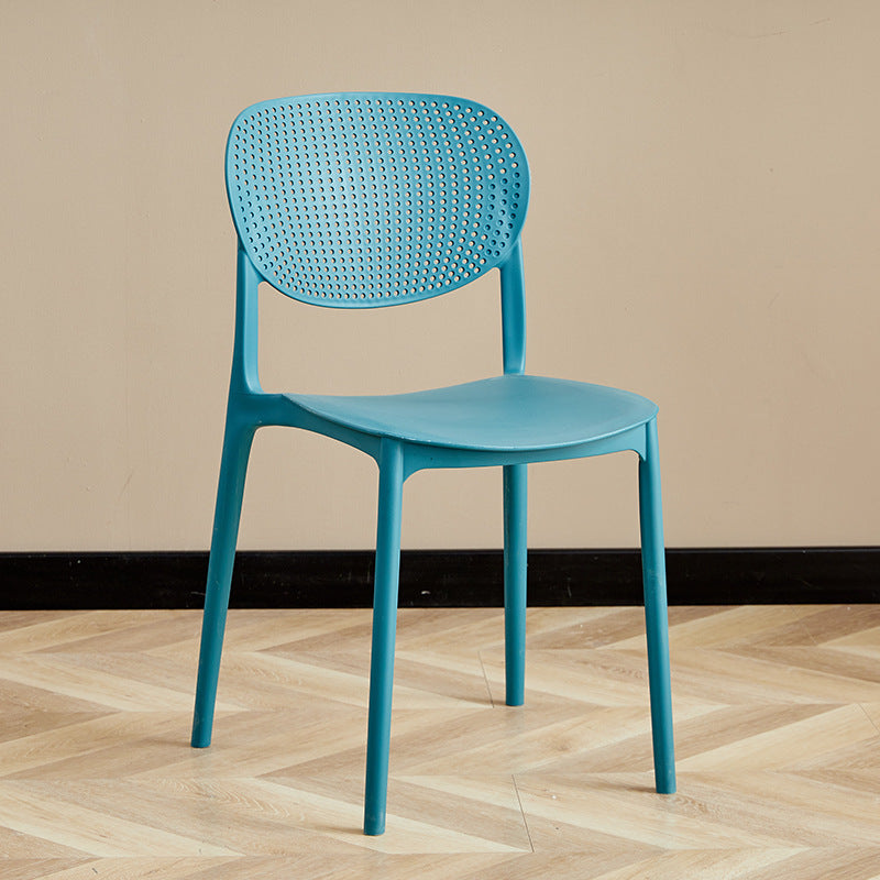 Popular scandinavian plastic chair for homethickened backrest dining chair study computer chair office negotiation training stool