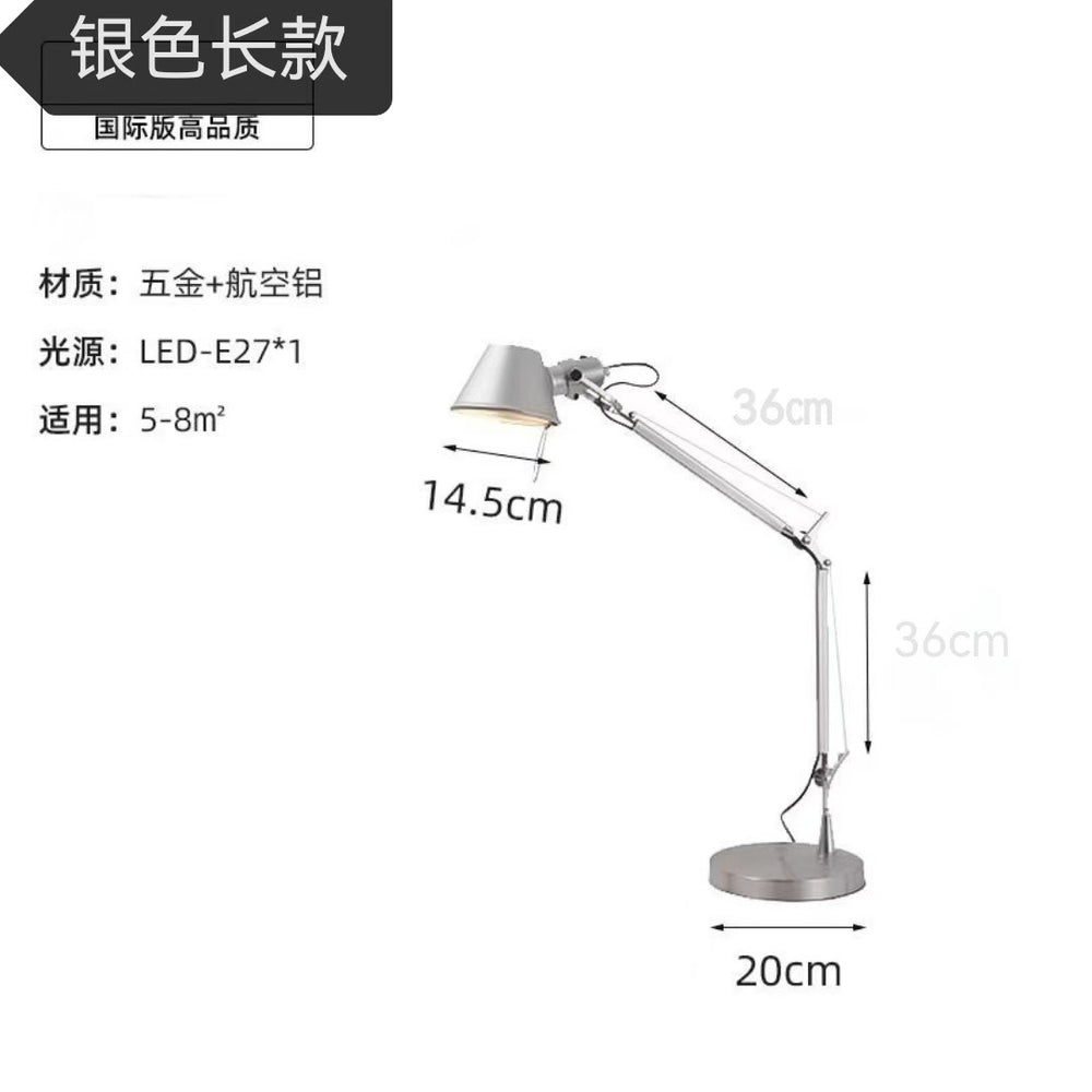 Nordic long-arm table lamp office desk reading study hotel b&b telescopic foldable rocker straw hat table lamp