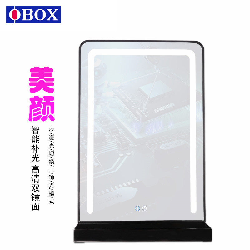 Large capacity professional baffle storage large three-layer cosmetic bag manicure pattern embroidery colorful multi-functional portable storage box