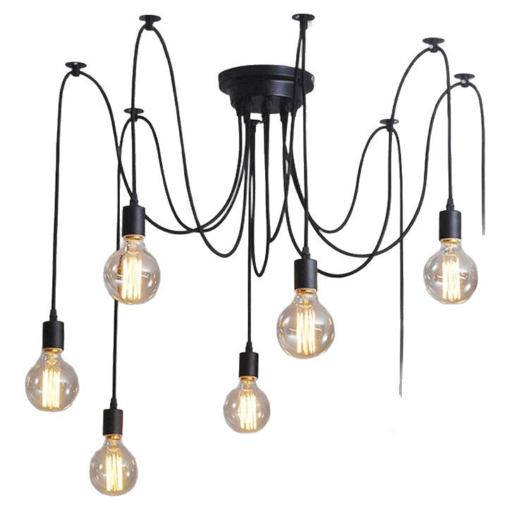 Tiannu loose flower chandelier retro industrial style creative bar coffee restaurant office clothing store multi-headed spider lamp