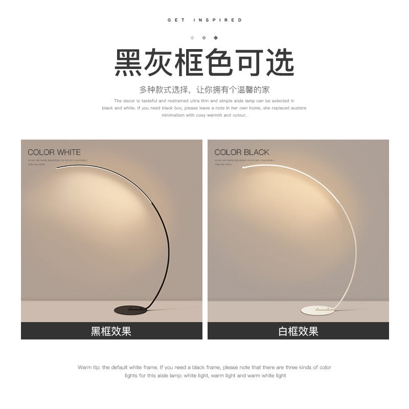 Amazon cross-border floor lamp led designer art model room living room creative arc minimalist ins fishing lamp