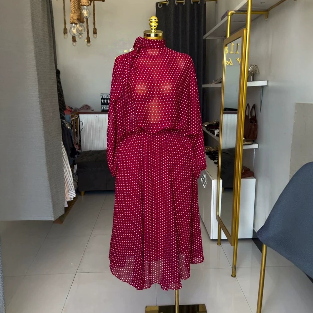 European and american cross-border women's clothing  summer new collection: elegant sweet style tie-waist loose shirt and high-waisted midi skirt set