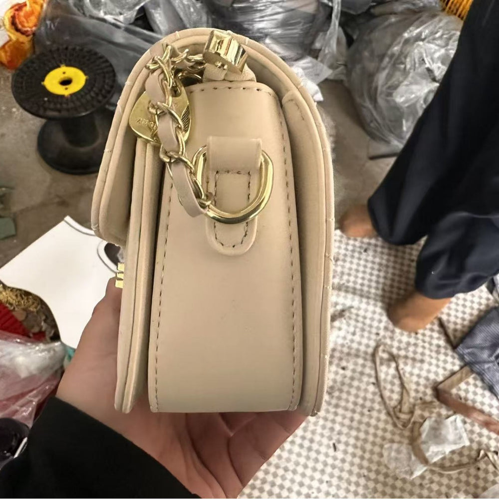 Xiaoxiangfeng rhombus chain bag for women 2025new arrivaltrendy embroidered thread small square bag work clothingeasiest for match shoulder crossbody bag