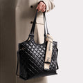 2025 new fashion diamond quilted large capacity tote bag - trendy, versatile, and perfect for commuting. a chic shoulder bag/underarm bag for women