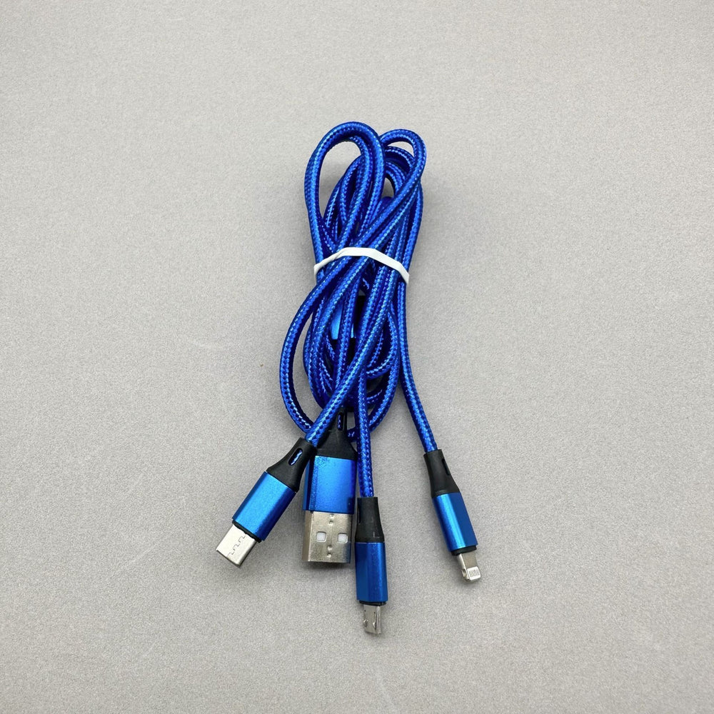 One-to-four data cable suitable for apple and huawei mobile phone fast charging cable power bank earphone charging cable braided cable wholesale