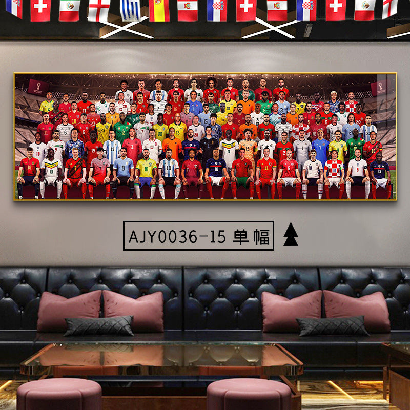 2024 Spain wins the championship decorative painting European Cup Cristiano Ronaldo poster hanging painting sports color store wall football star decoration