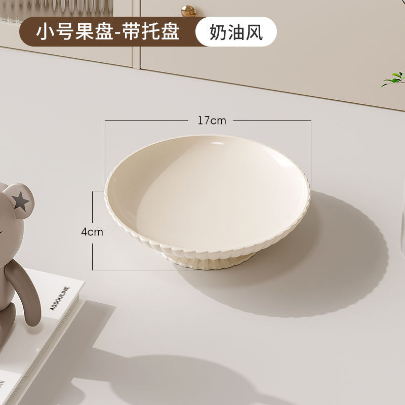 Fruit living room home 2024 new year high-value coffee table fruit tray light luxury style high-end draining tray dried fruit tray