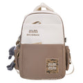 2025 new casual large capacity backpack for middle school, high school, and college students - women's double shoulder bag, men's color block large backpack