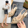 2026exportplus sizeprinting high heels women's outwearfashion style pointed toe bows toe women's sandals