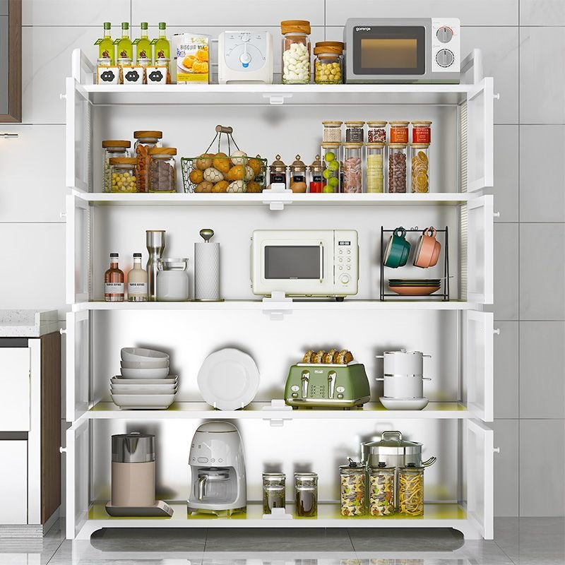 Aluminum alloy cupboard for home kitchen cabinet simple multi-functional stainless steel locker multi-layer stove storage cabinet box