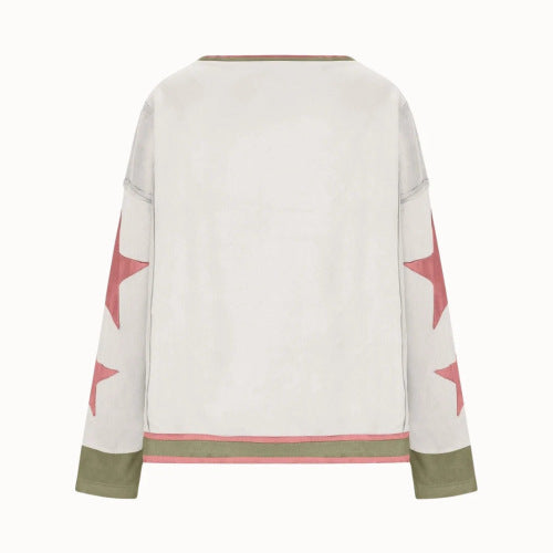 European and american style women's hoodie: trendy, chic, round neck, lightweight, loose fit, effortless style, long sleeve outerwear