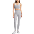 new arrivalfake two-piececontrast color white striped hip lifting pants suspender running sports intimates bra yoga suit