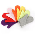 Solid color quilted oven mitts - thickened, microwave safe, baking, oven, anti-scald, heat insulation, non-slip, high temperature resistant, extra thick insulation