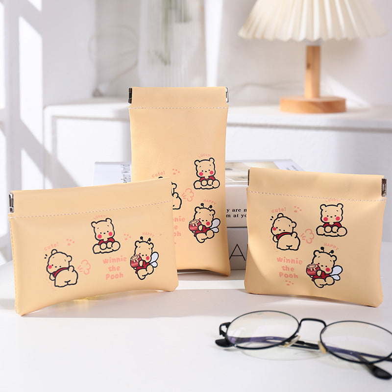 Sanitary napkin storage bag women's explosion cute cartoon lipstick cosmetic bag small portable large capacity