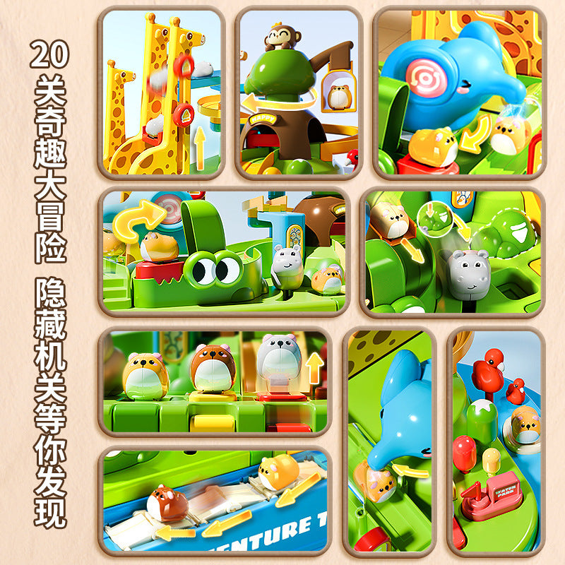 Animal paradise magnetic puzzle adventure - educational slide toy for girls and boys - perfect birthday gift for preschoolers