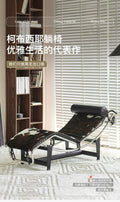 Le corbusier designer lc4 lounge chair - stainless steel leisure chair for home, balcony, office nap