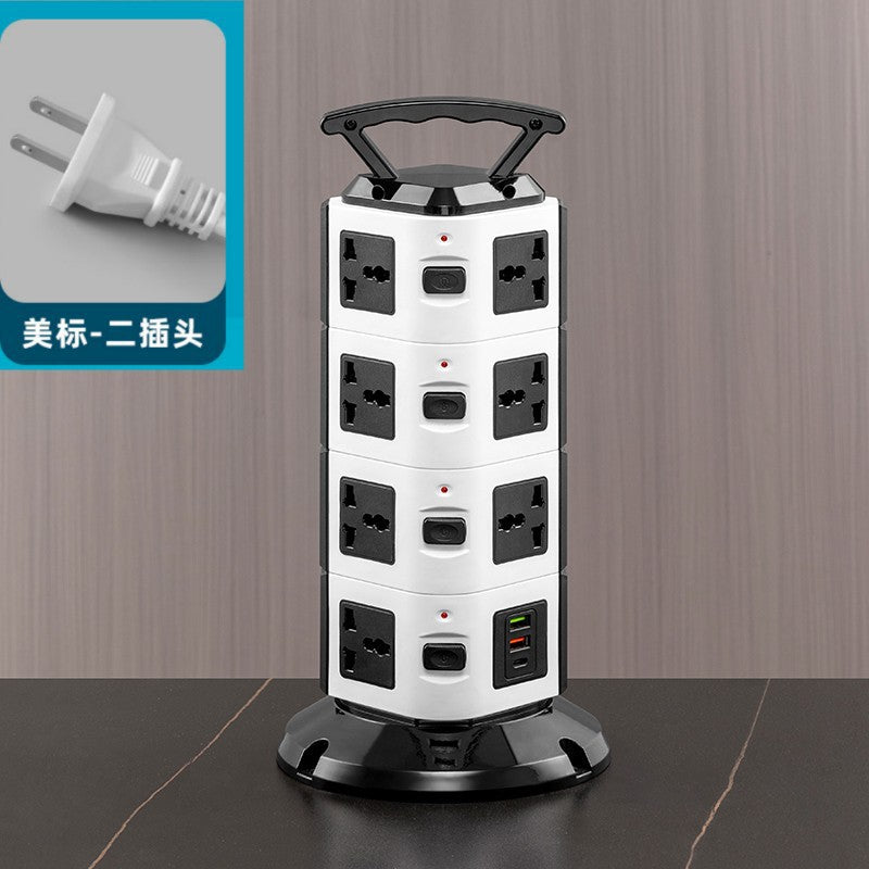 Vertical socket british standard hong kong multi-function usb universal power strip european standard household power supply american standard american