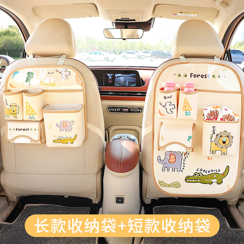 Car storage hanging bag Car seat back storage bag Car tissue box Rear storage box Cartoon rack