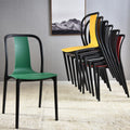 Scandinaviancasual plastic dining chair popular back chair thickened stackable for home restaurant hotel milk tea shop chair