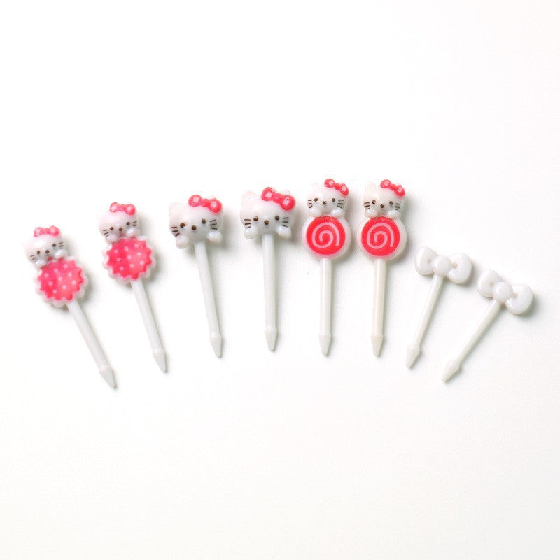 cartoon fruit fork set - cute animal creative fruit picks, bento fruit forks, dessert forks - wholesale