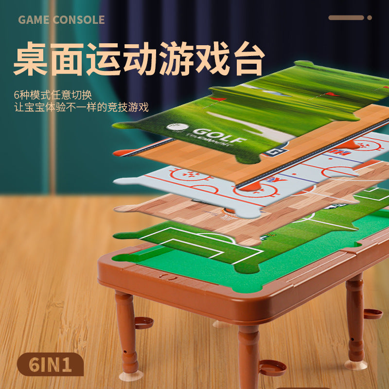 six-in-one billiards multi-functional game table indoor kids battle toys tabletop game table wholesale dropshipping