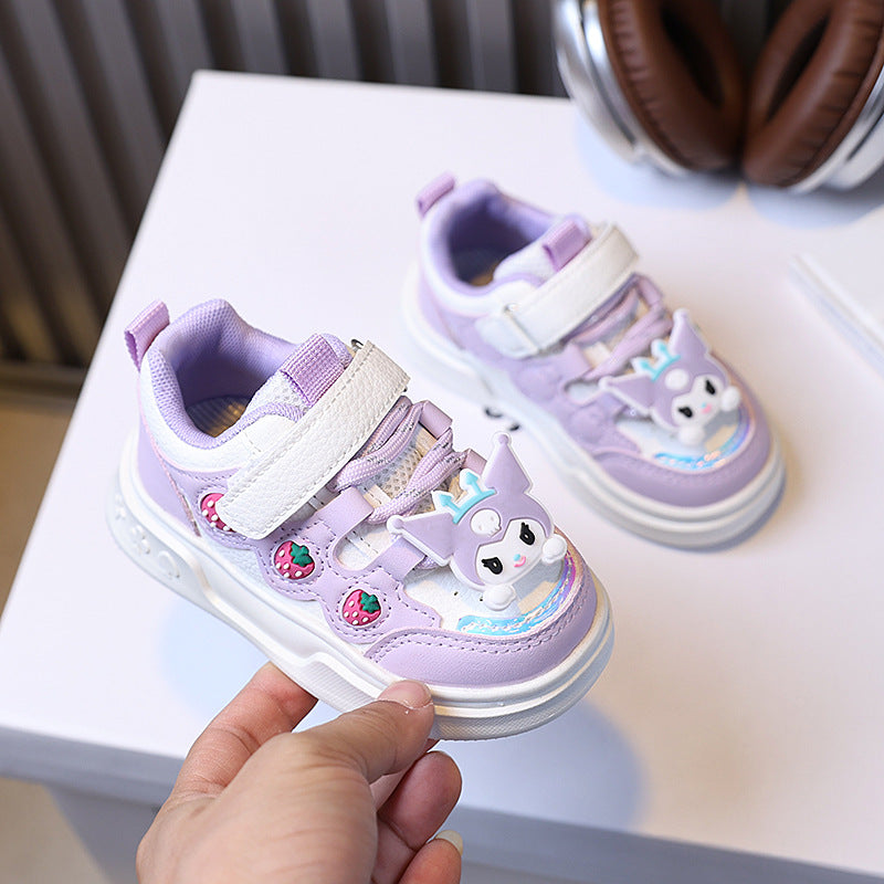 Clearance sale: kids' casual shoes - girls' sneakers, cute cartoon princess flats for girls ages 1-6
