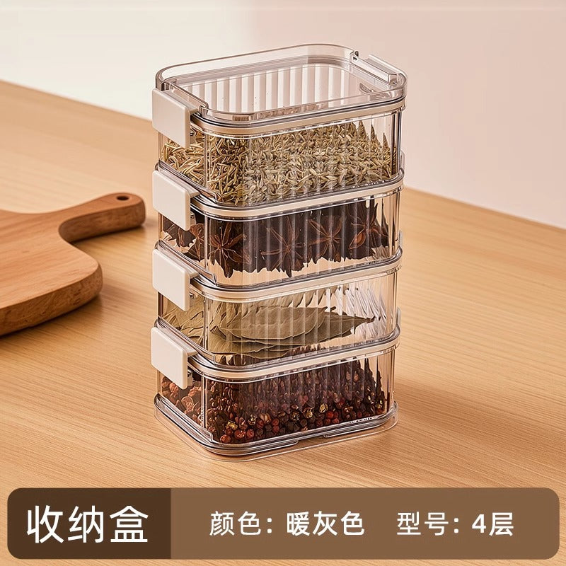 Seasoning storage box kitchen for home food grade seasoning spices chili pepper sealed storage jar combination suit