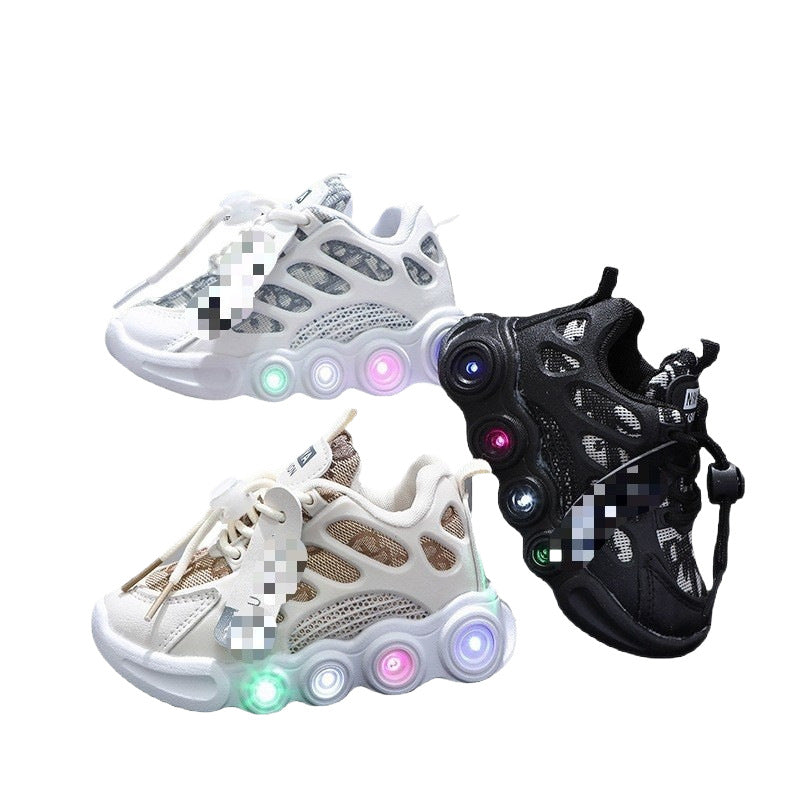 trendy led light-up shoes for kids - breathable casual sneakers for toddlers (ages 1-6) - girls' light-up shoes