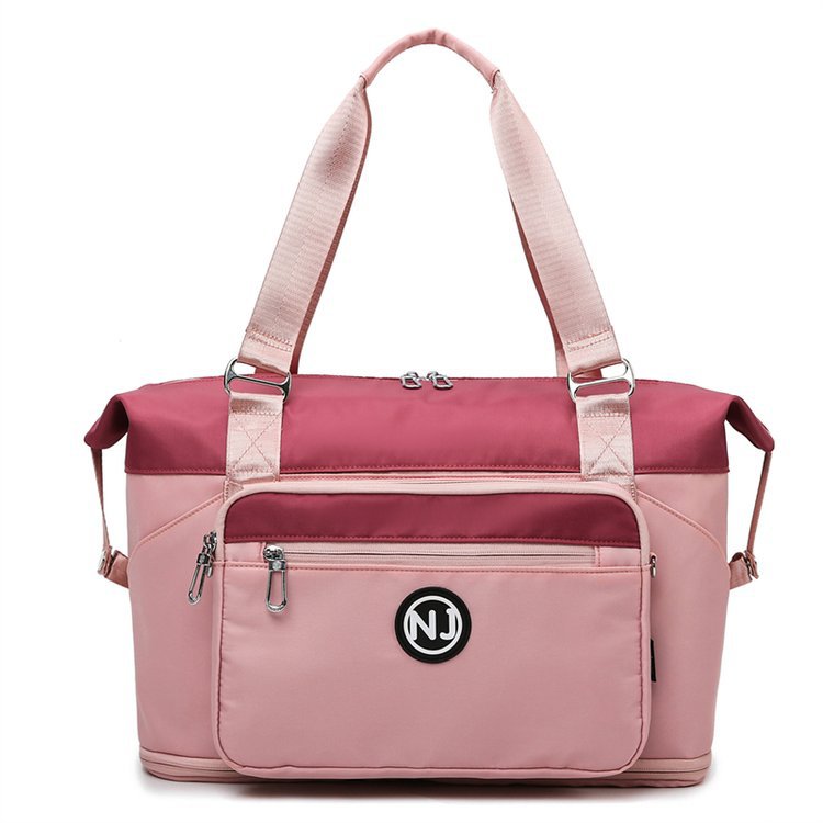 Portable foldable travel bag dry and wet separation sports fitness bag going out large capacity cover tie rod storage bag female
