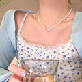 Pearl bow-x1648 silver